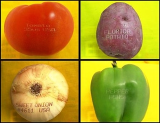 Illustration for article titled Laser-Etched Fruit and Vegetables Could Replace Those Annoying Sticker Labels